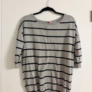 Gray Striped Sweater